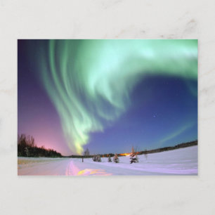 Aurora Borealis, arktischer Kreis Postkarte
