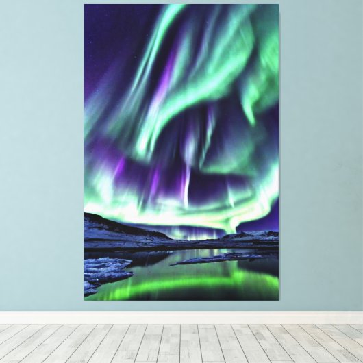 Aurora Borealis Art Canvas Leinwanddruck (Insitu (Holzboden))