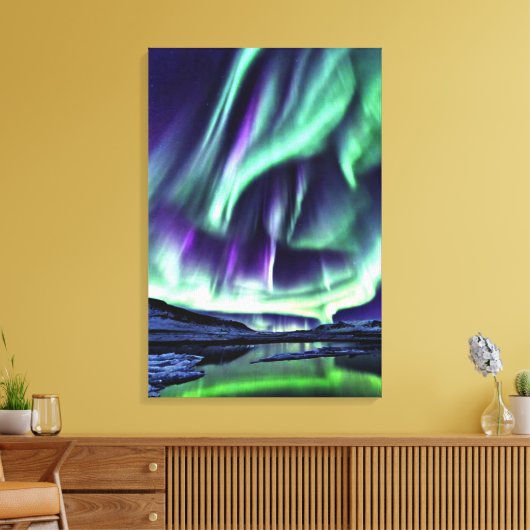 Aurora Borealis Art Canvas Leinwanddruck (Insitu (Wohnzimmer))