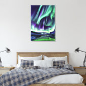 Aurora Borealis Art Canvas Leinwanddruck (Insitu (Schlafzimmer))