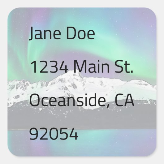 Aurora Borealis - Aufkleber für den Umschlag (Vorderseite)