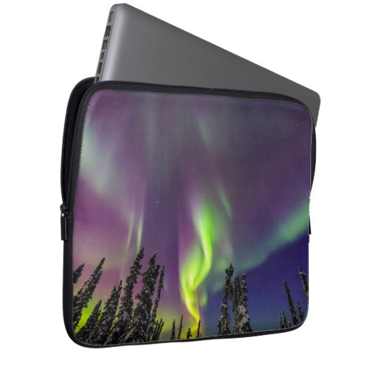Aurora Borealis | Banken, Alaska Laptopschutzhülle (Vorne Rechts)