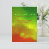 AURORA BOREALIS Bar Bat Mitzvah Party Card Einladung (Stehend Vorderseite)