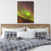 Aurora Borealis | Berge Fairbanks Alaska Leinwanddruck (Insitu (Schlafzimmer))