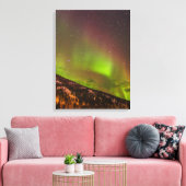 Aurora Borealis | Berge Fairbanks Alaska Leinwanddruck (Insitu (Wohnzimmer))