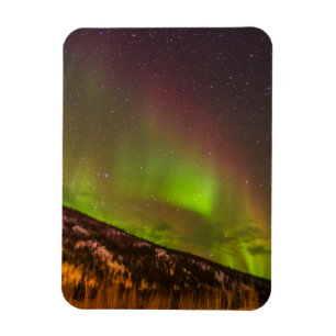 Aurora Borealis Berge Fairbanks Alaska Magnet