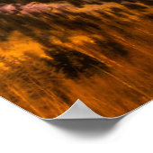 Aurora Borealis | Berge Fairbanks Alaska Poster (Ecke)