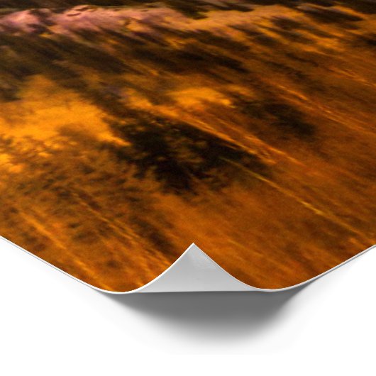 Aurora Borealis | Berge Fairbanks Alaska Poster (Ecke)