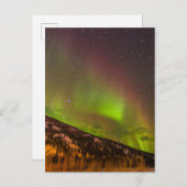Aurora Borealis | Berge Fairbanks Alaska Postkarte (Vorne/Hinten)