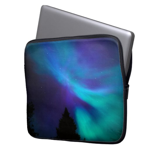 Aurora Borealis | Canada Ontario Sudbury Laptopschutzhülle (Vorderseite Links)