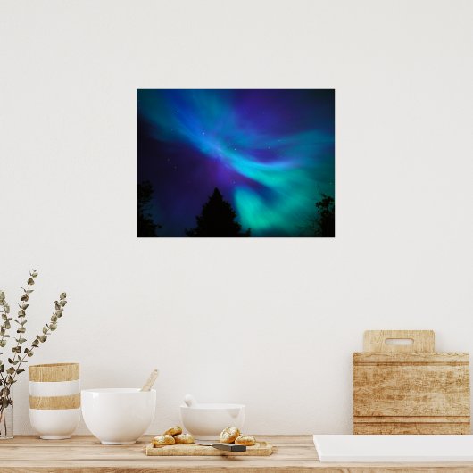 Aurora Borealis | Canada Ontario Sudbury Poster (Küche)