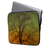 Aurora Borealis & Cottonwood Tree Laptopschutzhülle (Vorderseite Links)