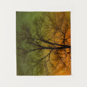 Aurora Borealis & Cottonwood Tree Wandteppich (Vorderseite)