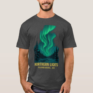 Aurora Borealis Fairbanks Alaska Nachthimmel T-Shirt