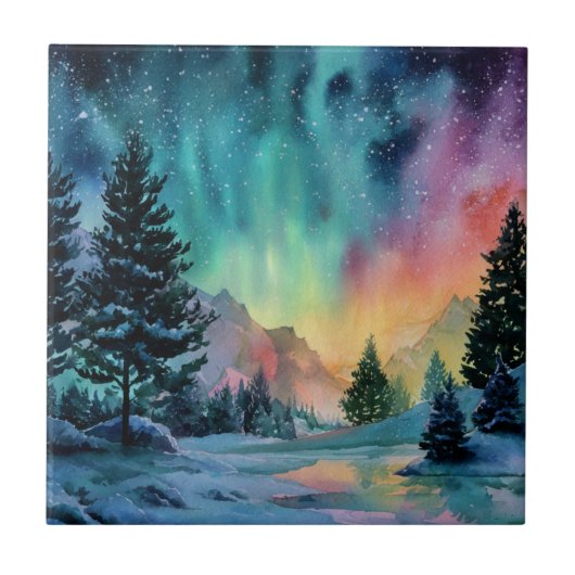 Aurora Borealis Fliese (Vorderseite)