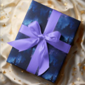 Aurora Borealis Forest Space Landschaft Geschenkpapier