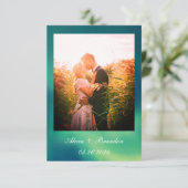 Aurora Borealis Foto Northern Lights Wedding Save The Date (Stehend Vorderseite)