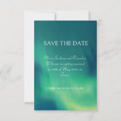Aurora Borealis Foto Northern Lights Wedding Save The Date (Rückseite)
