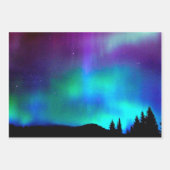 Aurora borealis geschenkpapier set (Vorderseite 3)