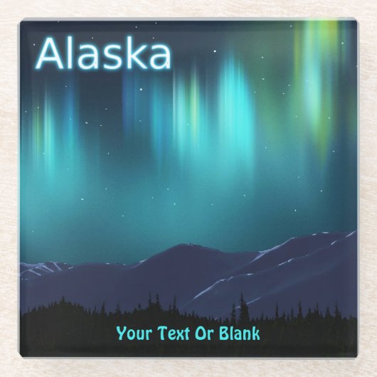 Aurora Borealis Glasuntersetzer (Vorderseite)