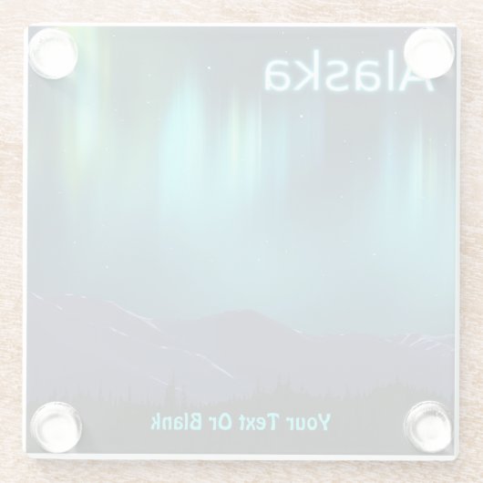 Aurora Borealis Glasuntersetzer (Rückseite)