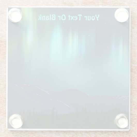 Aurora Borealis Glasuntersetzer (Rückseite)