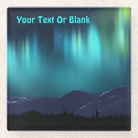 Aurora Borealis Glasuntersetzer (Vorderseite)