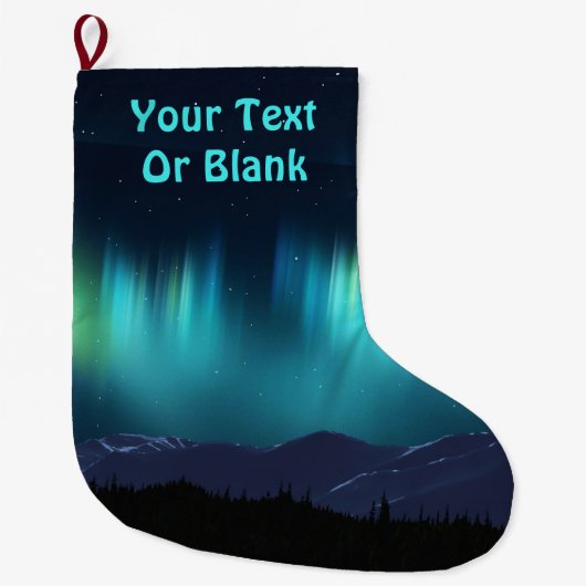 Aurora Borealis Großer Weihnachtsstrumpf (Vorderseite)