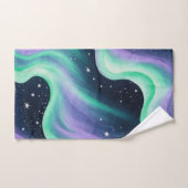 Aurora Borealis, grün und Lila Badhandtuch Set (Handtuch)