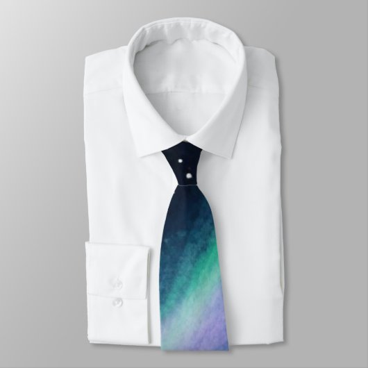 Aurora Borealis, grün und Lila Krawatte (Gebunden)