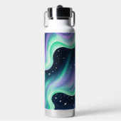 Aurora Borealis, grün und Lila Trinkflasche (Vorderseite)