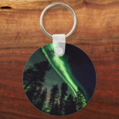 Aurora borealis im finnischen Lappland Schlüsselanhänger (Vorderseite)