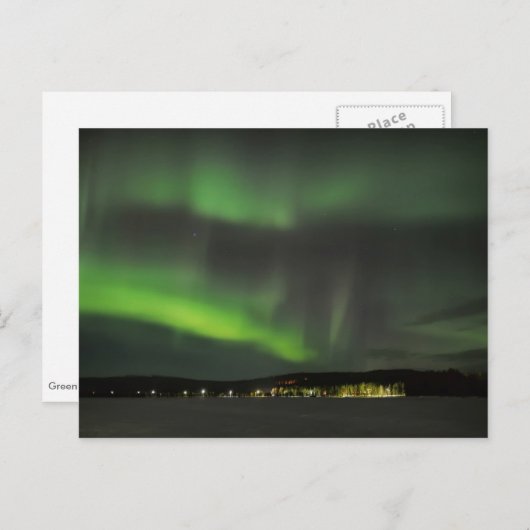 Aurora borealis im Himmel Postkarte (Vorne/Hinten)