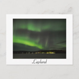 Aurora borealis im Himmel weiße Postkarte