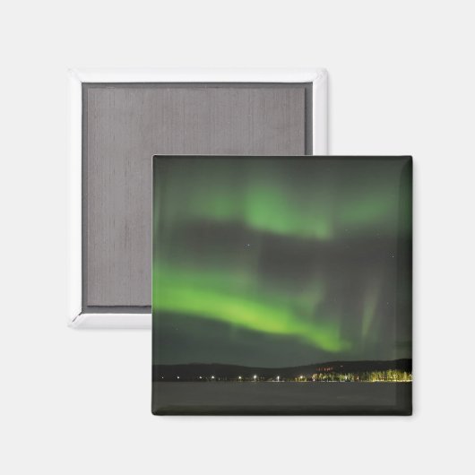 Aurora borealis im Himmelmagnet Magnet (Vorderseite/Rückseite)
