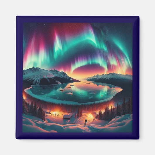 Aurora Borealis in Alaska Magnet (Vorne)