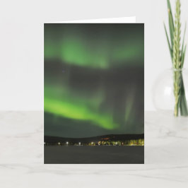 Aurora borealis in der Himmelgrußkarte Karte