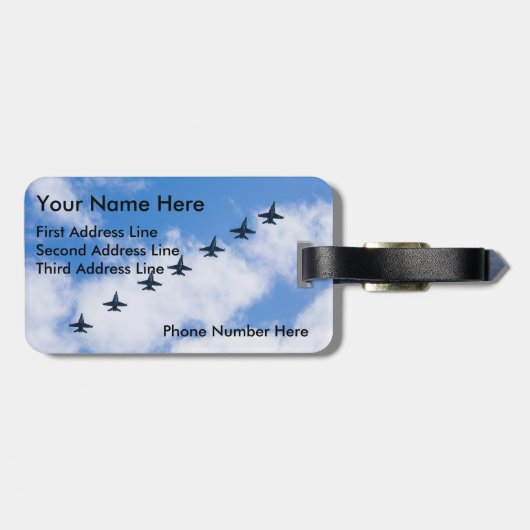 Aurora borealis in finnischem Lappland Gepäckanhänger (Rückseite horizontal)