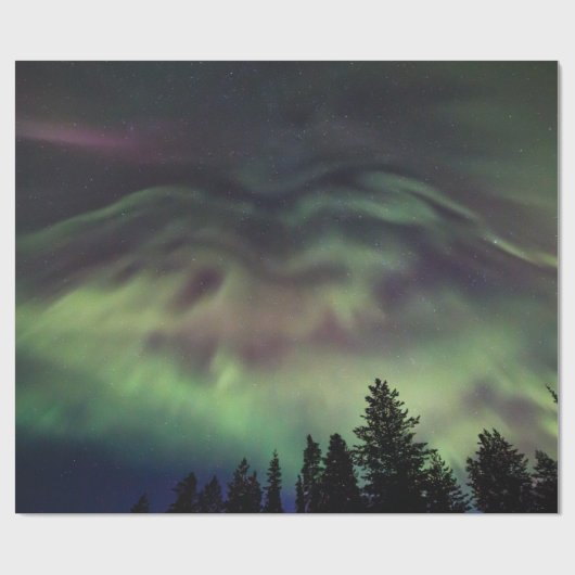 Aurora borealis in finnischem Lappland Geschenkpapier (Flach)