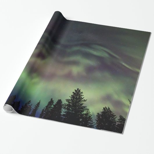 Aurora borealis in finnischem Lappland Geschenkpapier (Ungerollt)