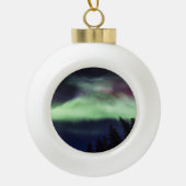 Aurora borealis in finnischem Lappland Keramik Kugel-Ornament (Vorderseite)