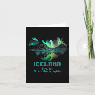 Aurora Borealis Insel Natur Feuer Camping Hik Karte