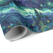 Aurora Borealis: Inuit Myth Tileable Pattern Geschenkpapier (Rolleneckpunkt)