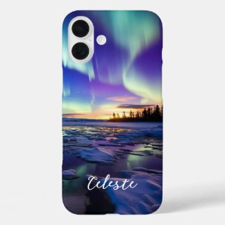 Aurora Borealis Iridescent Twilight iPhone 16 Plus Hülle