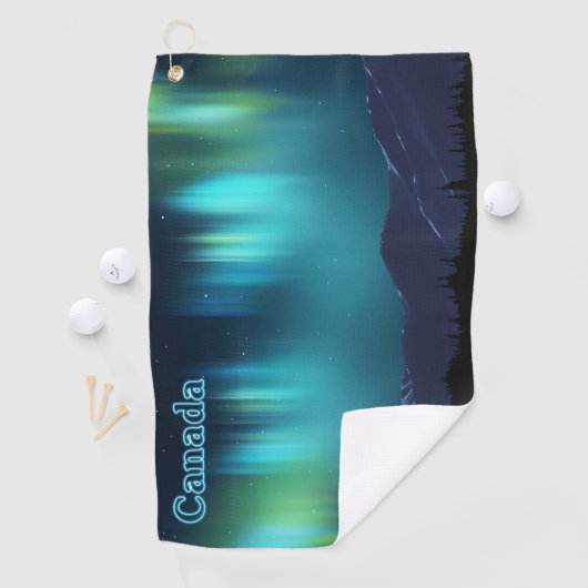 Aurora Borealis - Kanada Golfhandtuch (Insitu)