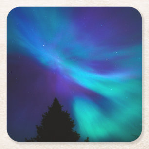 Aurora Borealis Kanada Ontario Sudbury Rechteckiger Pappuntersetzer