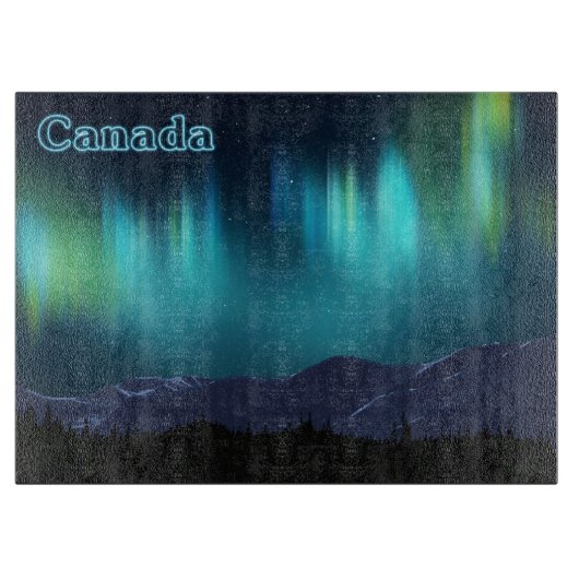 Aurora Borealis - Kanada Schneidebrett (Vorderseite)