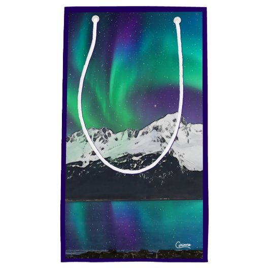 Aurora Borealis - Kleine Geschenktasche Geschenktüte (Vorderseite)