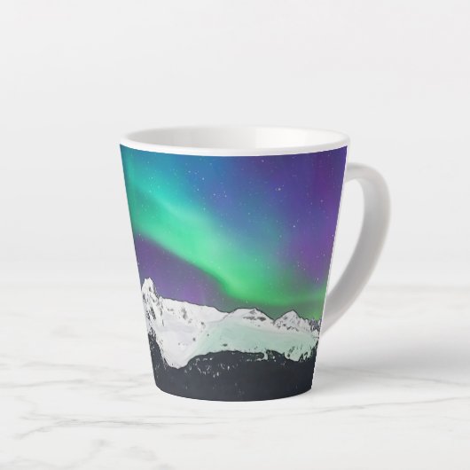 Aurora Borealis - Latte Tasse (Rechte Ecke)