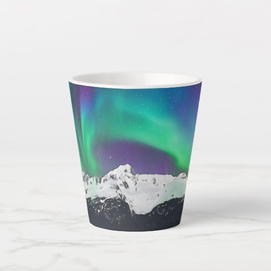 Aurora Borealis - Latte Tasse (Vorderseite)